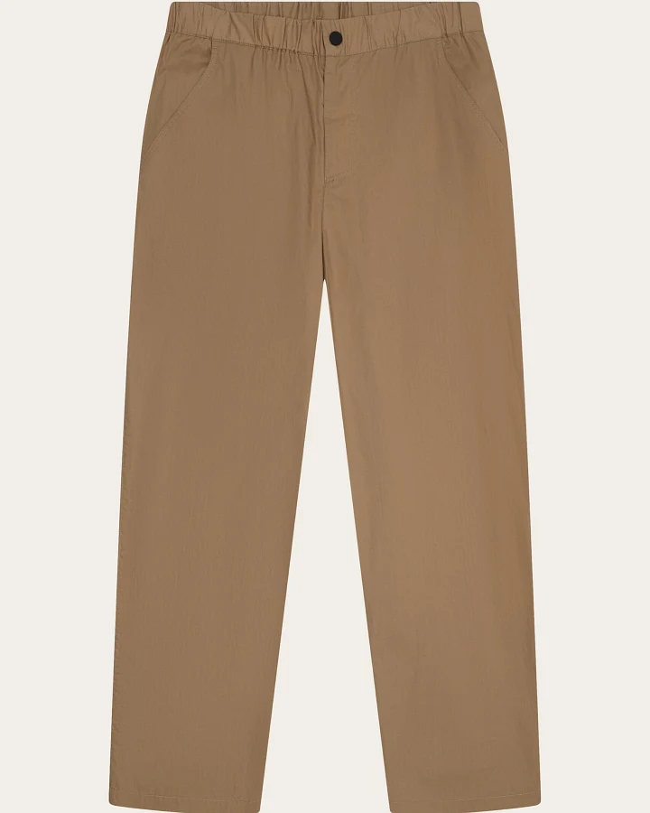 KnowledgeCotton Apparel Herren vegan Hose Storm Relaxed Vent Ripstop 90 Tuffet Braun