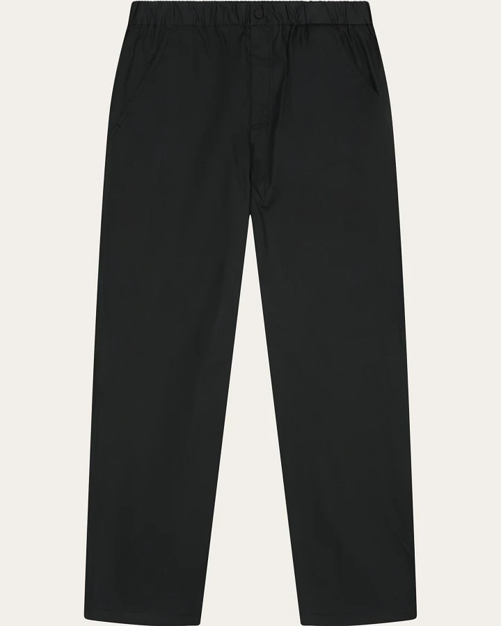 KnowledgeCotton Apparel Herren vegan Hose Storm Relaxed Vent Ripstop 90 Black Jet