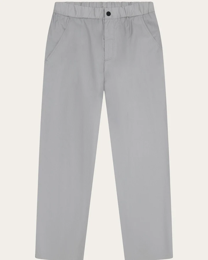 KnowledgeCotton Apparel Herren vegan Hose Storm Relaxed Vent Ripstop 90 Ultimate Grau