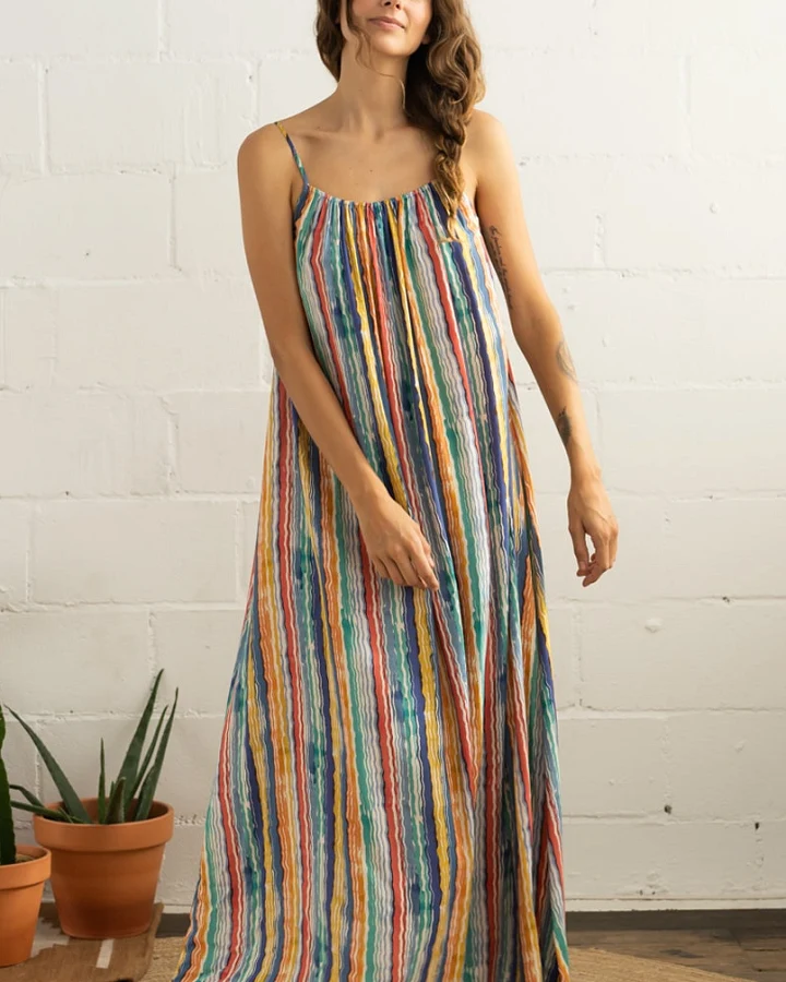 TWOTHIRDS Damen vegan Kleid Sverdrup Waves