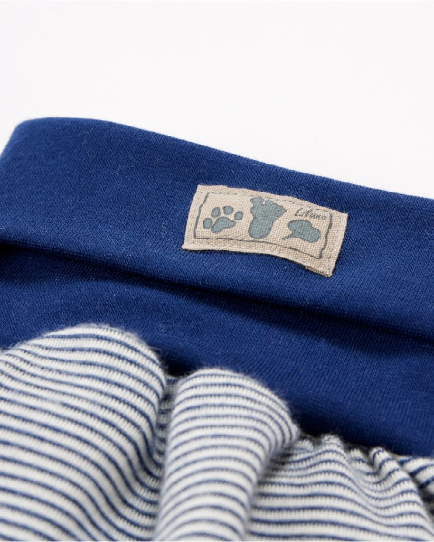 Lilano Baby Strampelsack Wolle Seide marine-geringelt Gr.1, für die ersten 6 Lebensmonate – Ansicht 2