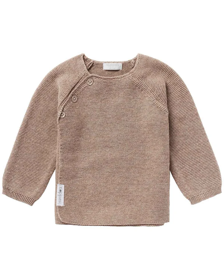 Noppies - Wickeljacke Strick hellbraun