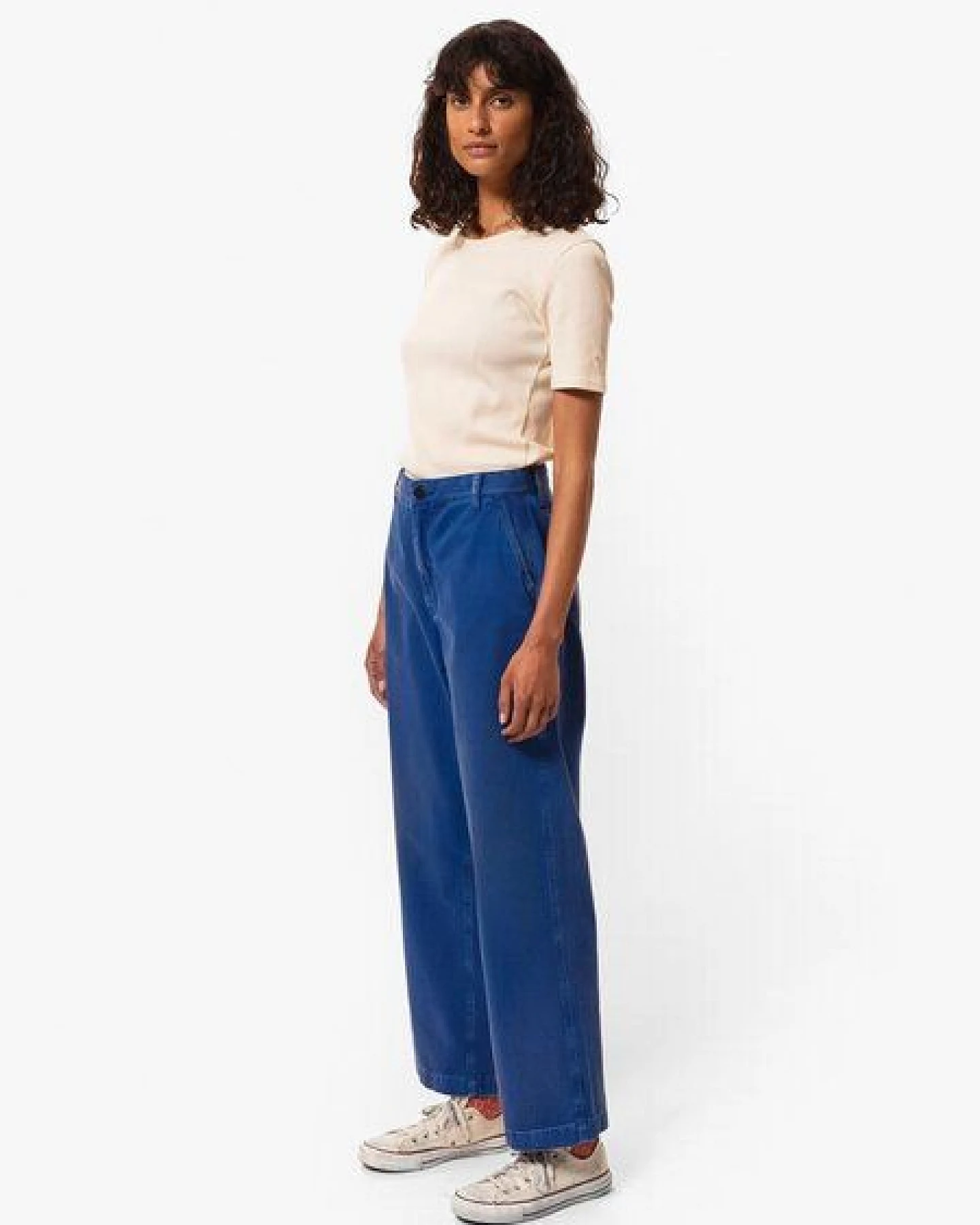 Nudie Jeans Wendy Herringbone Pants - Blue – Ansicht 4