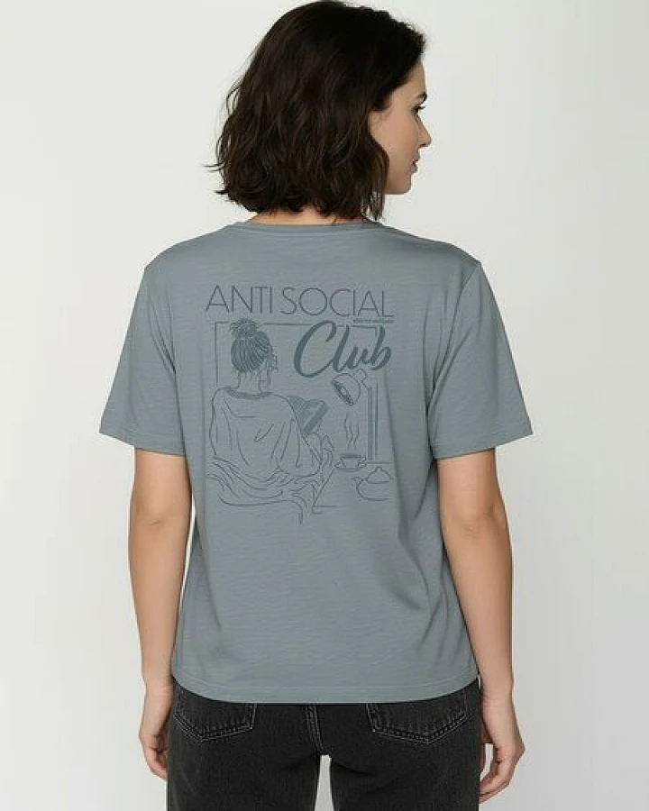 GREENBOMB Anti Social Nova - Kastiges T-Shirt aus Bio-Baumwolle / hochwertiger Print / GOTS / Fair & Vegan