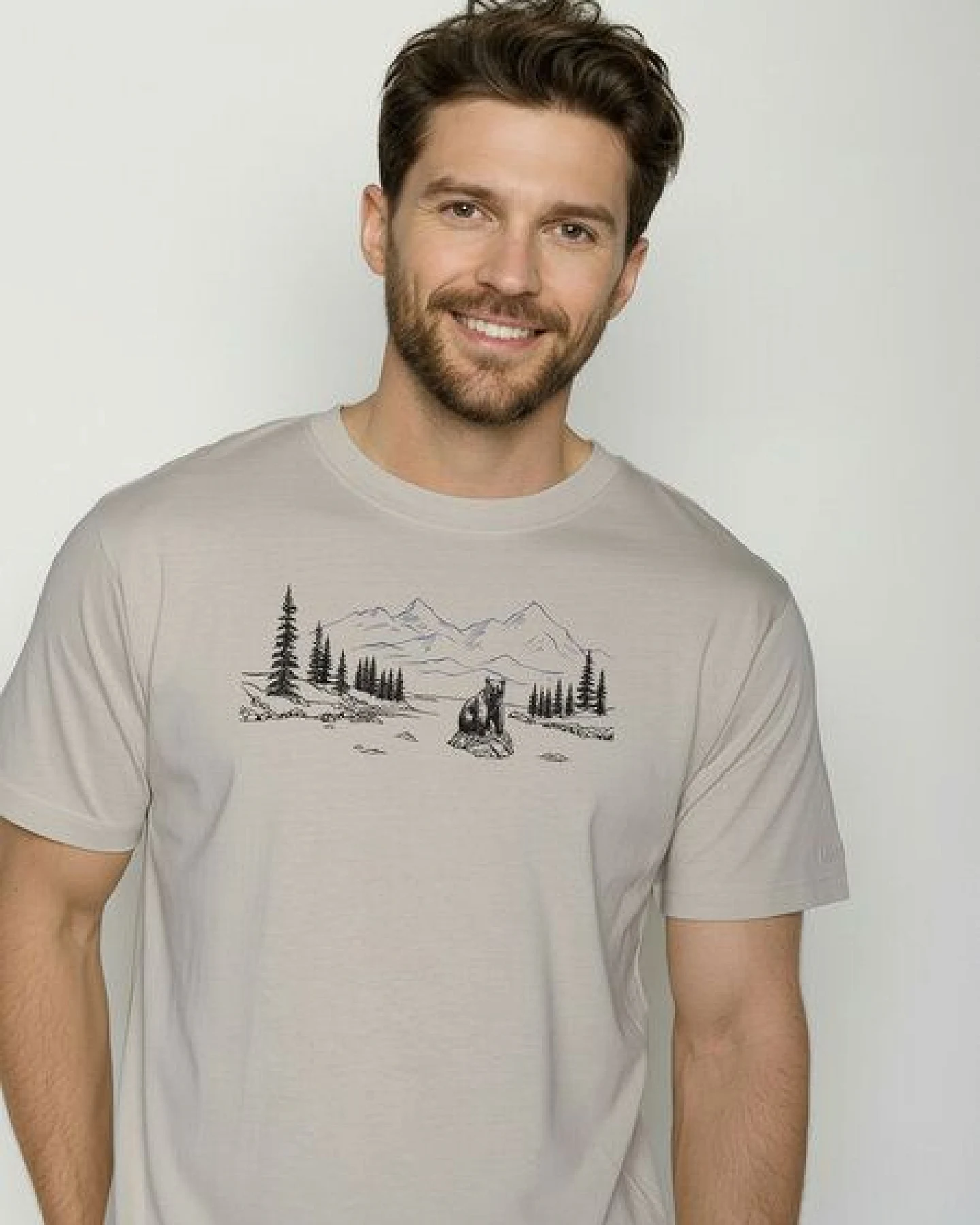 GREENBOMB Bear River Fusion - Lässiges Oversize-T-Shirt aus Bio-Baumwolle / hochwertiger Print / GOTS / Fair & Vegan – Ansicht 2