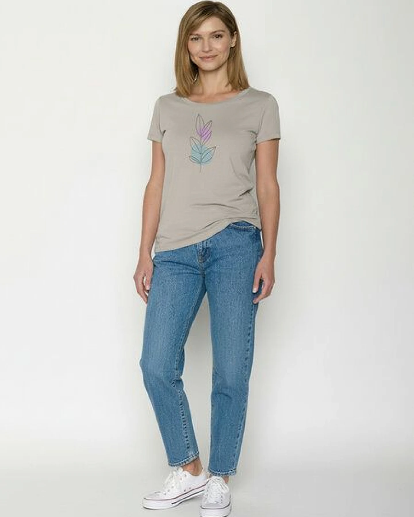 GREENBOMB Bloom Classic Loves - Sportliches T-Shirt aus Bio-Baumwolle / hochwertiger Print / GOTS / Fair & Vegan – Ansicht 3