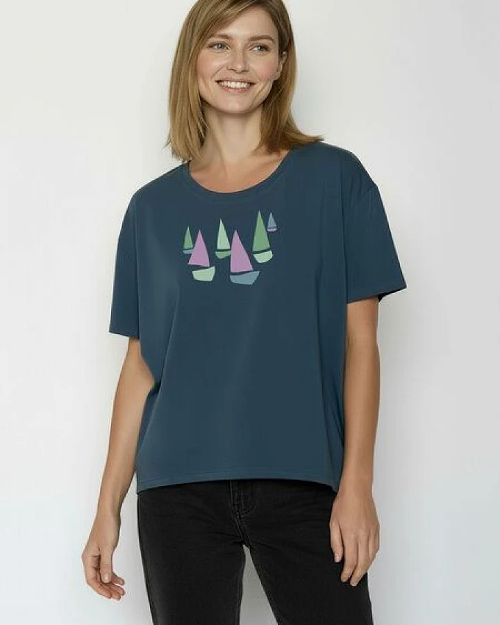 GREENBOMB Fleet Feel - Lässiges T-Shirt aus Bio-Baumwoll-Mix / hochwertiger Print / GOTS / Fair & Vegan