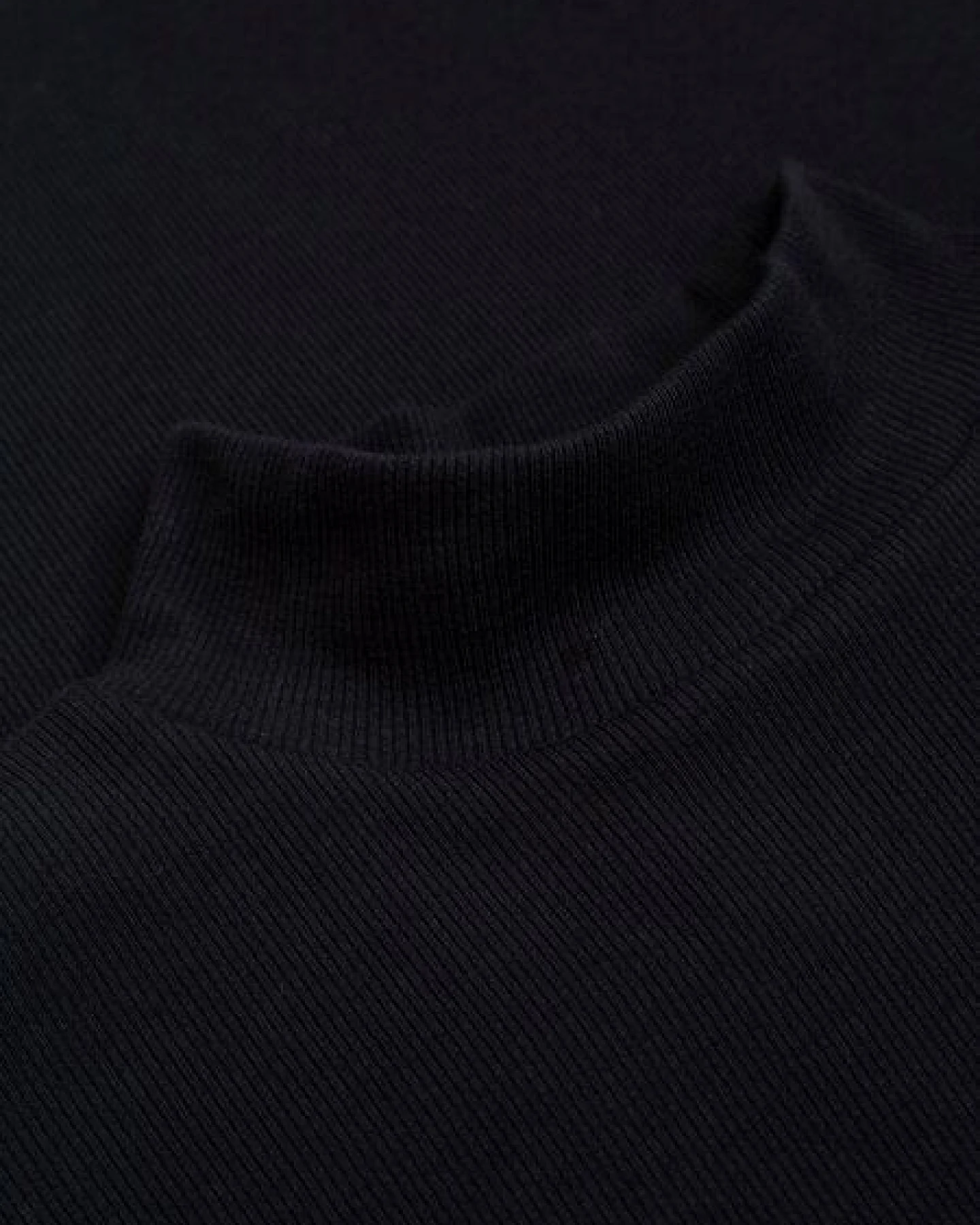 KnowledgeCotton Apparel Ripp-Longsleeve High Neck – Ansicht 4