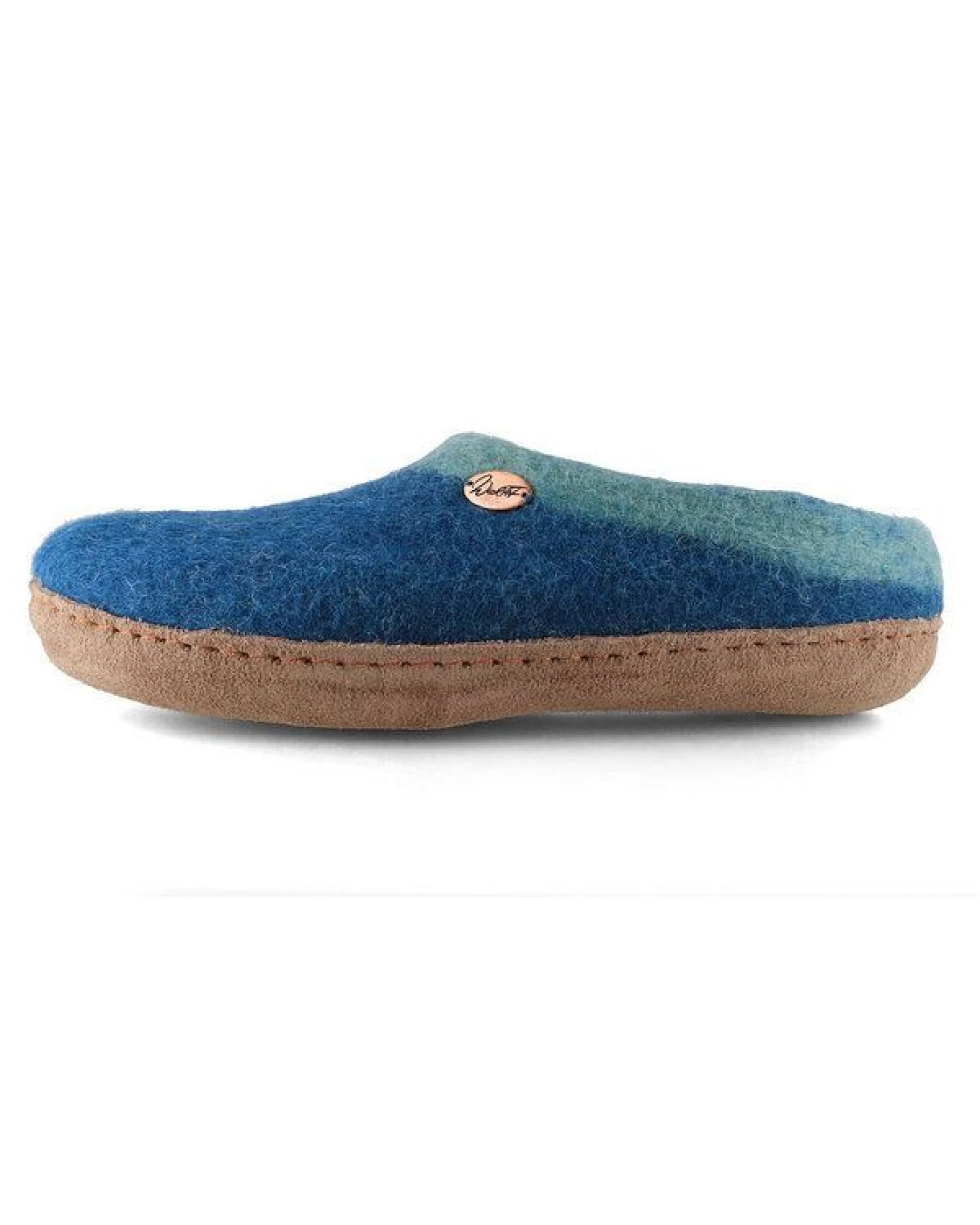 WoolFit Sherpa Barfuß-Hausschuhe unisex Filz-Pantoffeln mit Ledersohle, nachhaltig aus 100% Wolle – Ansicht 3