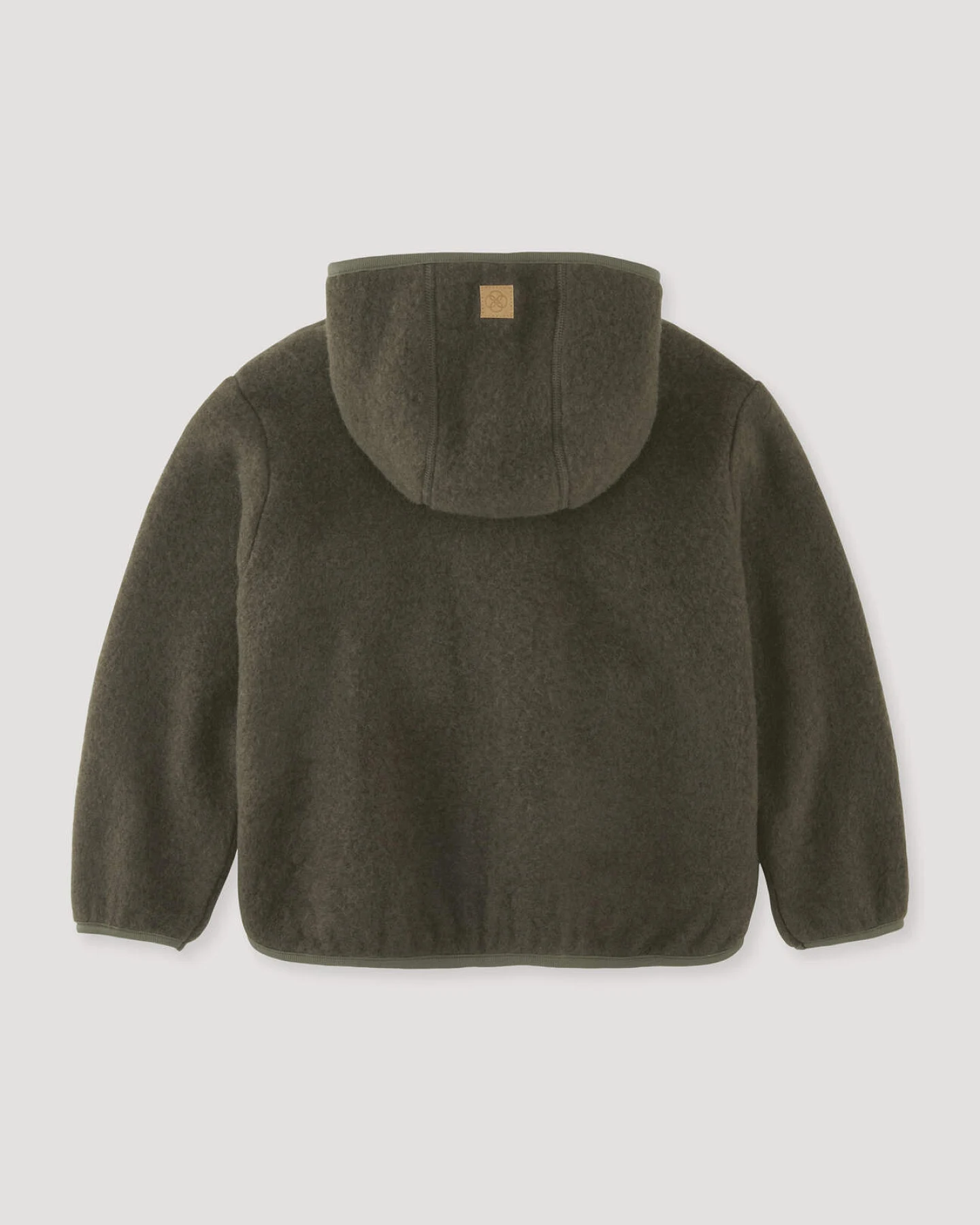 hessnatur Kinder Wollfleece Jacke aus Bio-Merinowolle - grün - Größe 146/152 – Ansicht 2