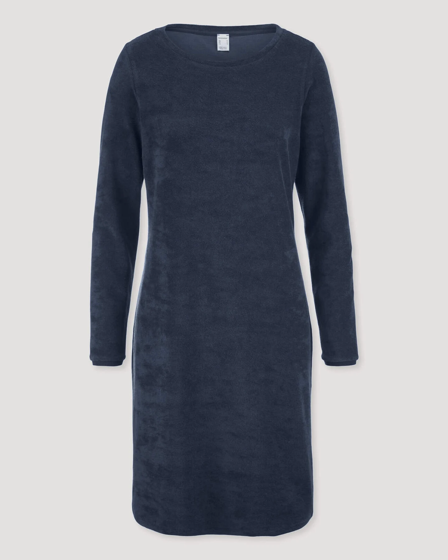 hessnatur Damen Frottee Nachthemd PURE COTTON aus Bio-Baumwolle - blau - Größe 40 – Ansicht 3