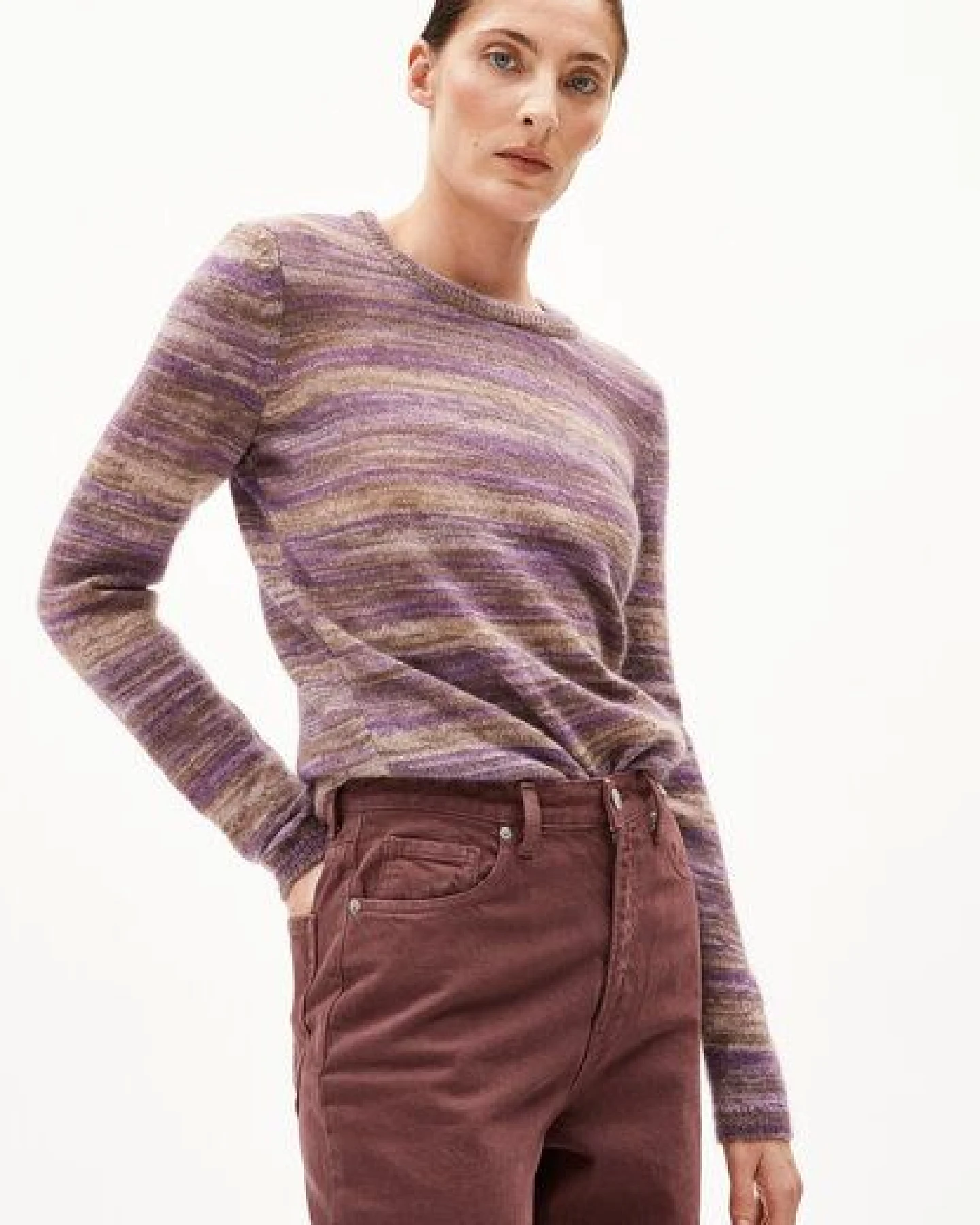 ARMEDANGELS ROYAA STAMPATO Damen Pullover aus Mohair-Woll Mix – Ansicht 2