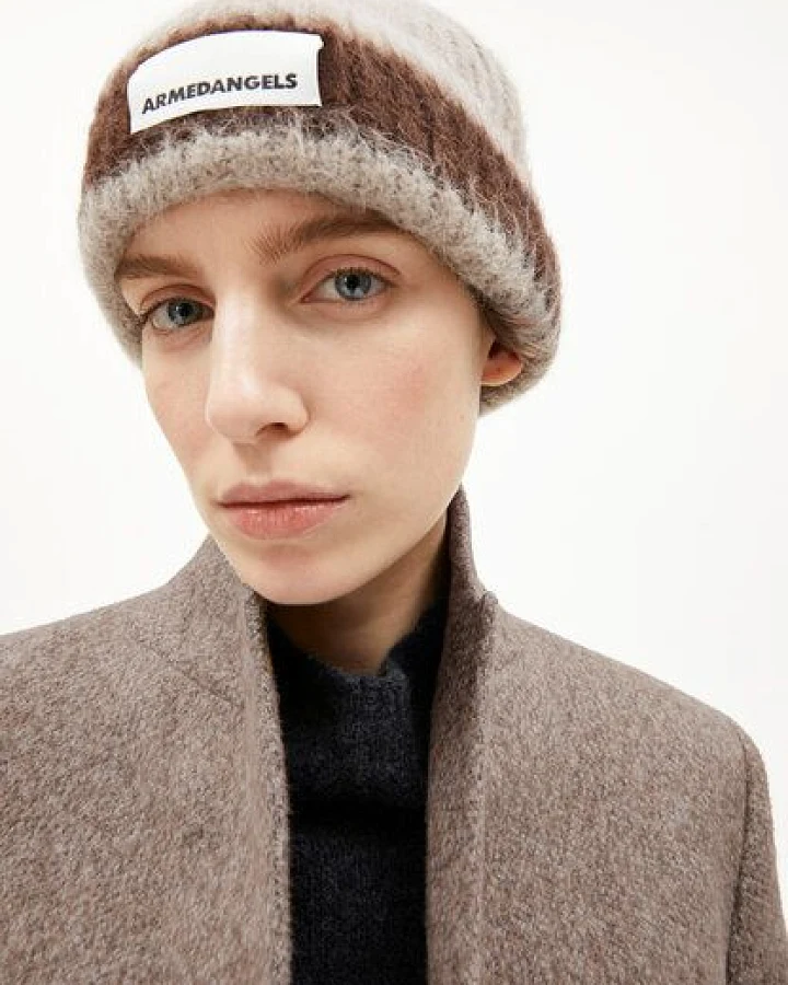Produktseite: ARMEDANGELS JUPILAA STRIPED UN-WASTED Unisex Mütze aus Alpaca Mix