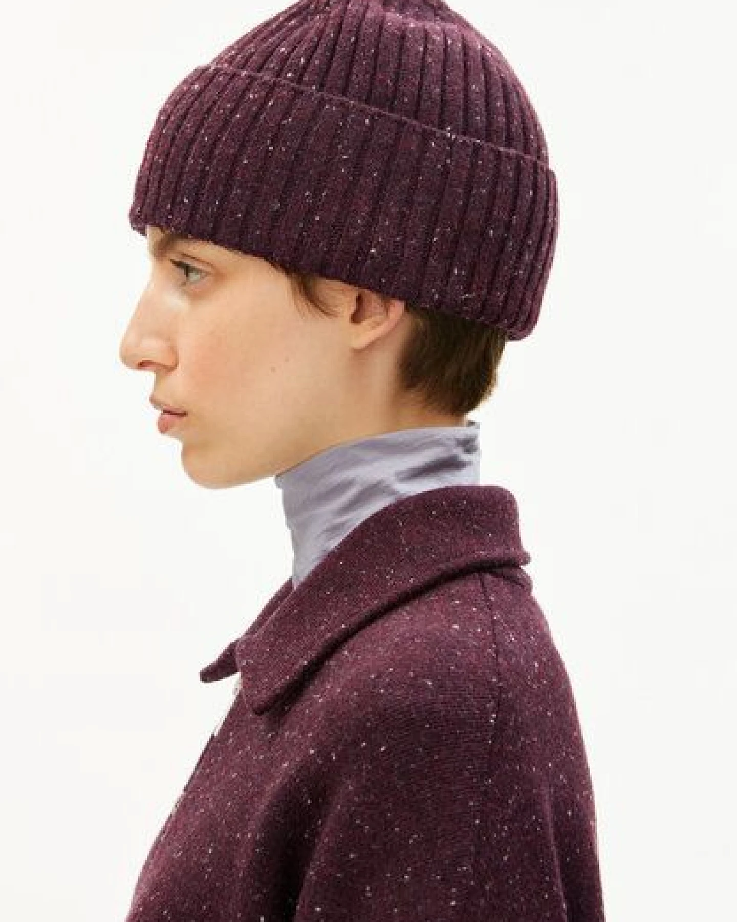 ARMEDANGELS TAALEEN TWEED Unisex Mütze aus recyclem Bio-Woll Mix – Ansicht 3