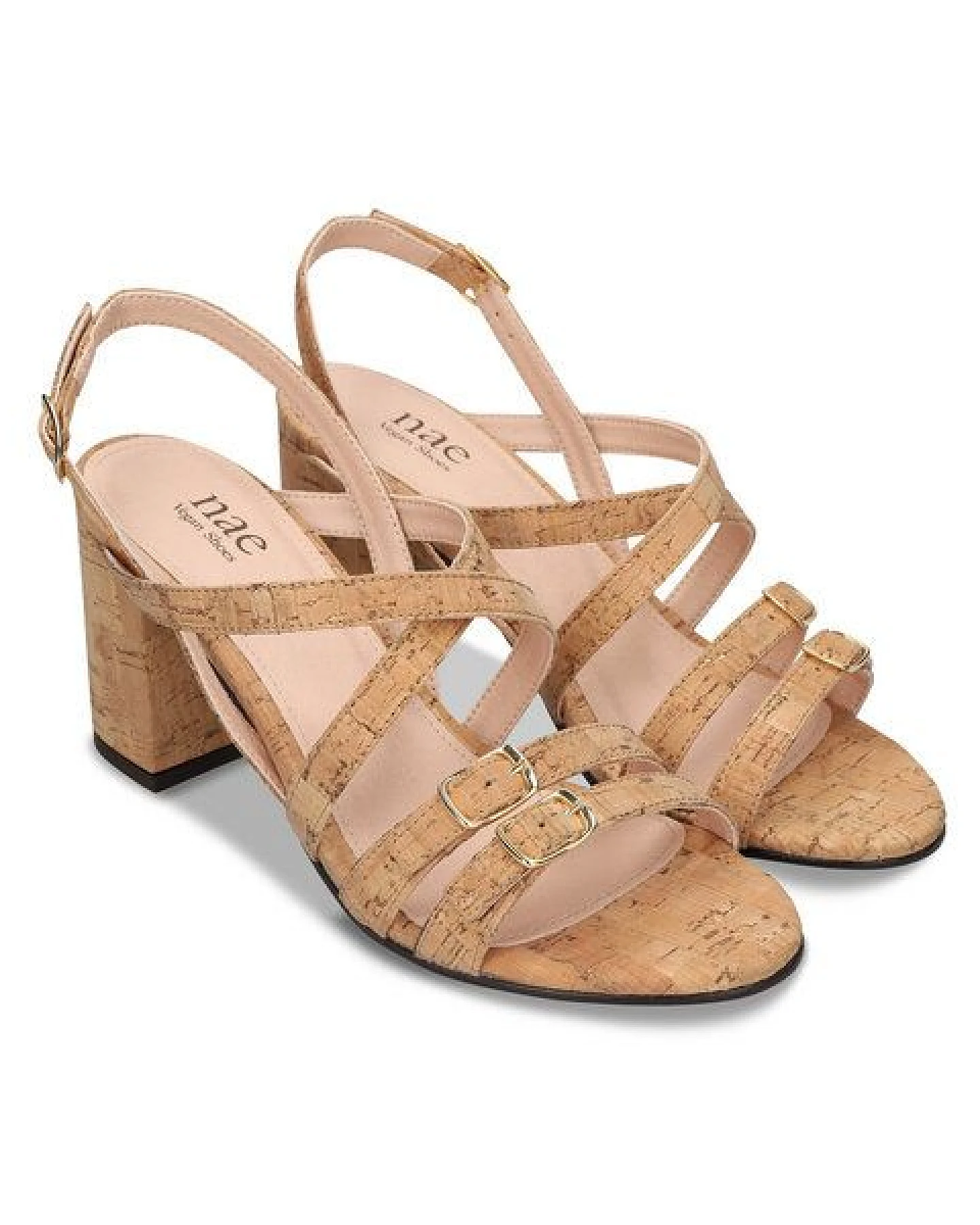 Nae Vegan Shoes NAE - Maria Braune Vegane Korksandalen – Ansicht 2