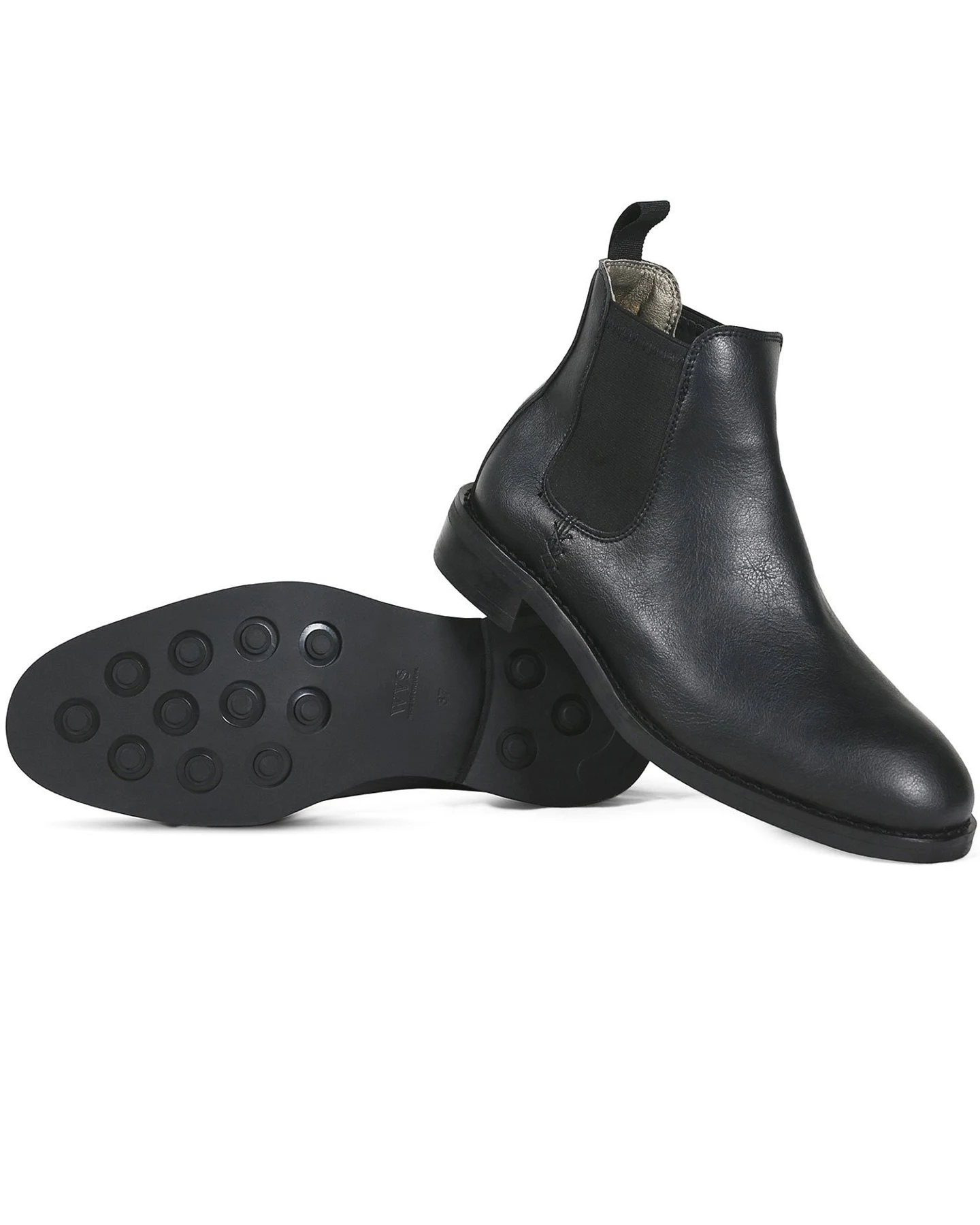 Will's Vegan Store Herren vegan Chelsea-Boots Schwarz – Ansicht 2