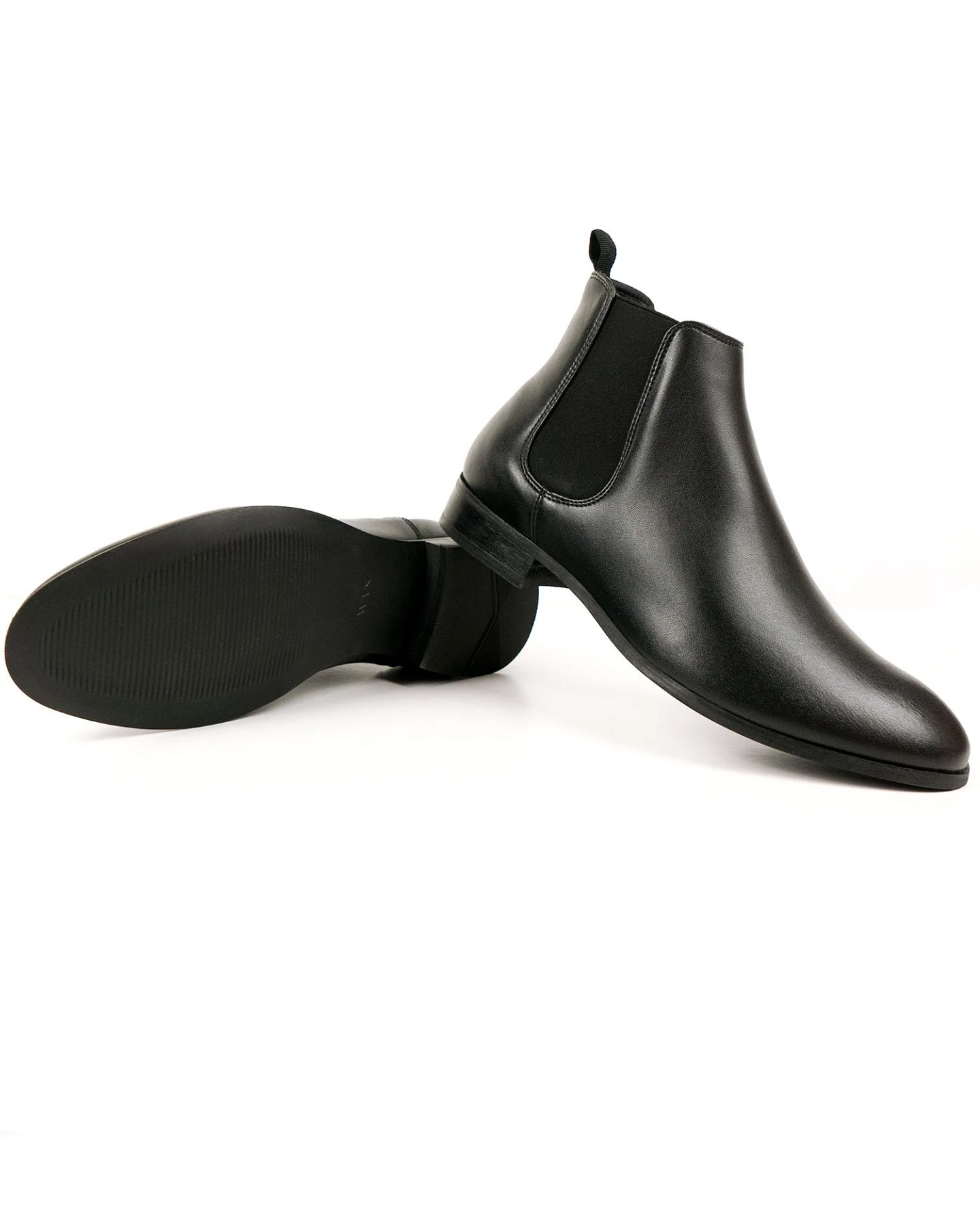 Will's Vegan Store Herren vegan Chelsea-Boots Schwarz – Ansicht 2