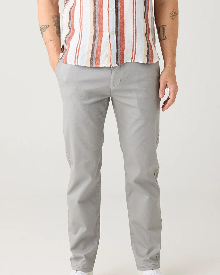 KnowledgeCotton Apparel Herren vegan Hose Canvas Chuck Regular Ultimate Grau