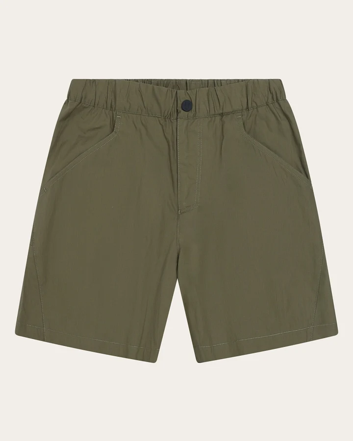KnowledgeCotton Apparel Damen vegan Shorts Damen Sky Relaxed Vent Ripstop 90 Burned Olive