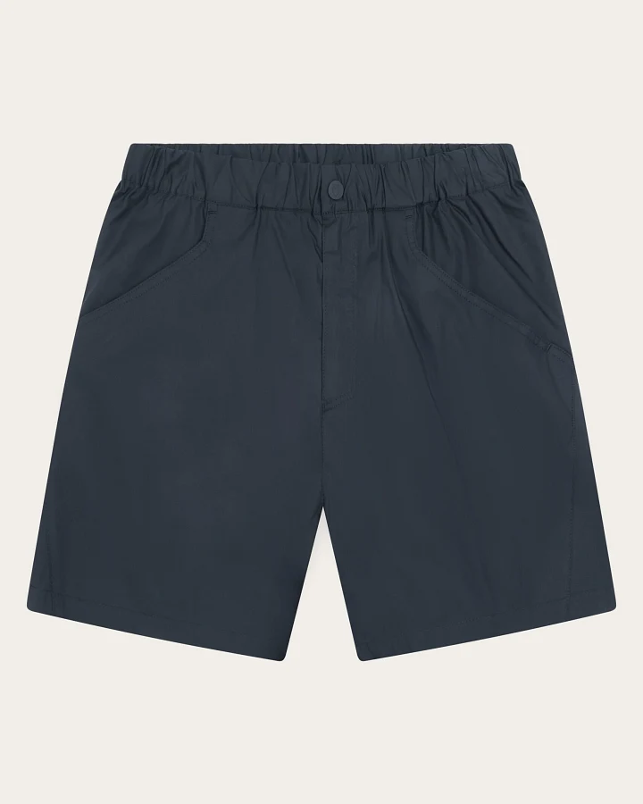 KnowledgeCotton Apparel Damen vegan Shorts Damen Sky Relaxed Vent Ripstop 90 Black Jet