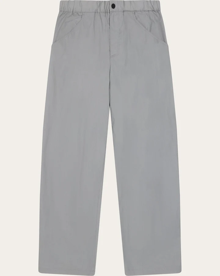 KnowledgeCotton Apparel Damen vegan Hose Damen Relaxed Sky Vent Ripstop 90 Ultimate Grau