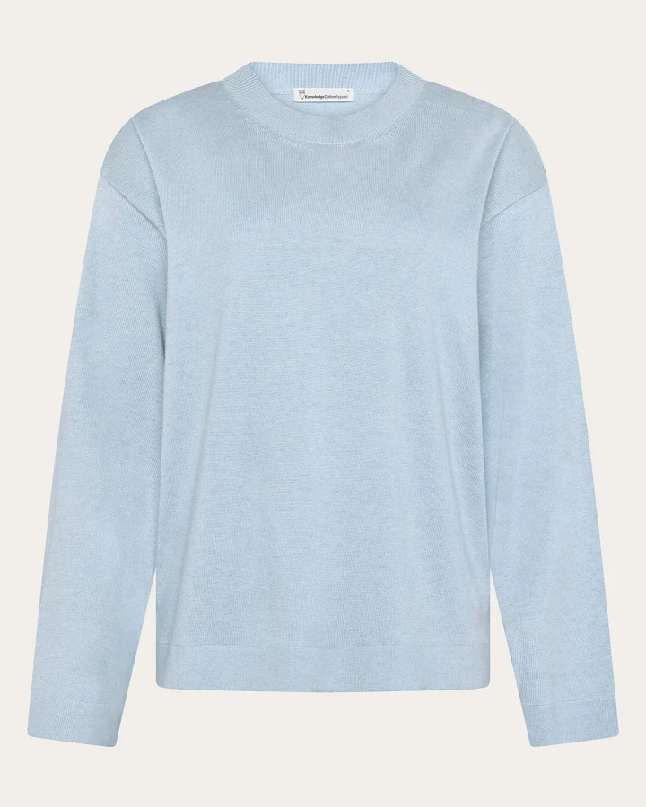 KnowledgeCotton Apparel Damen vegan Pullovermischung Skyway Hellblau