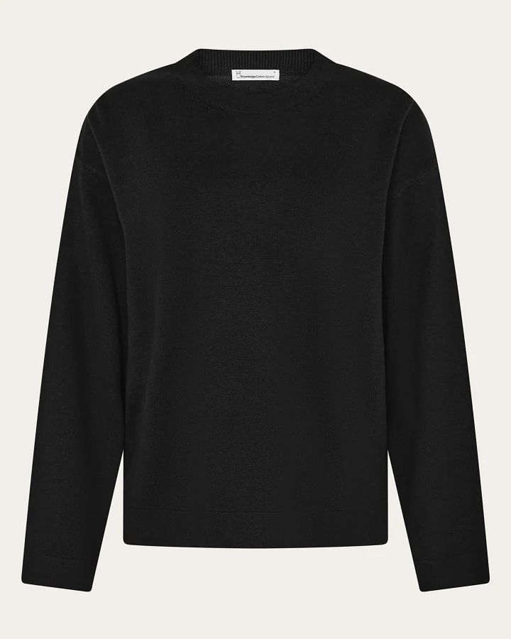 KnowledgeCotton Apparel Damen vegan Pullover-Mischung Black Jet
