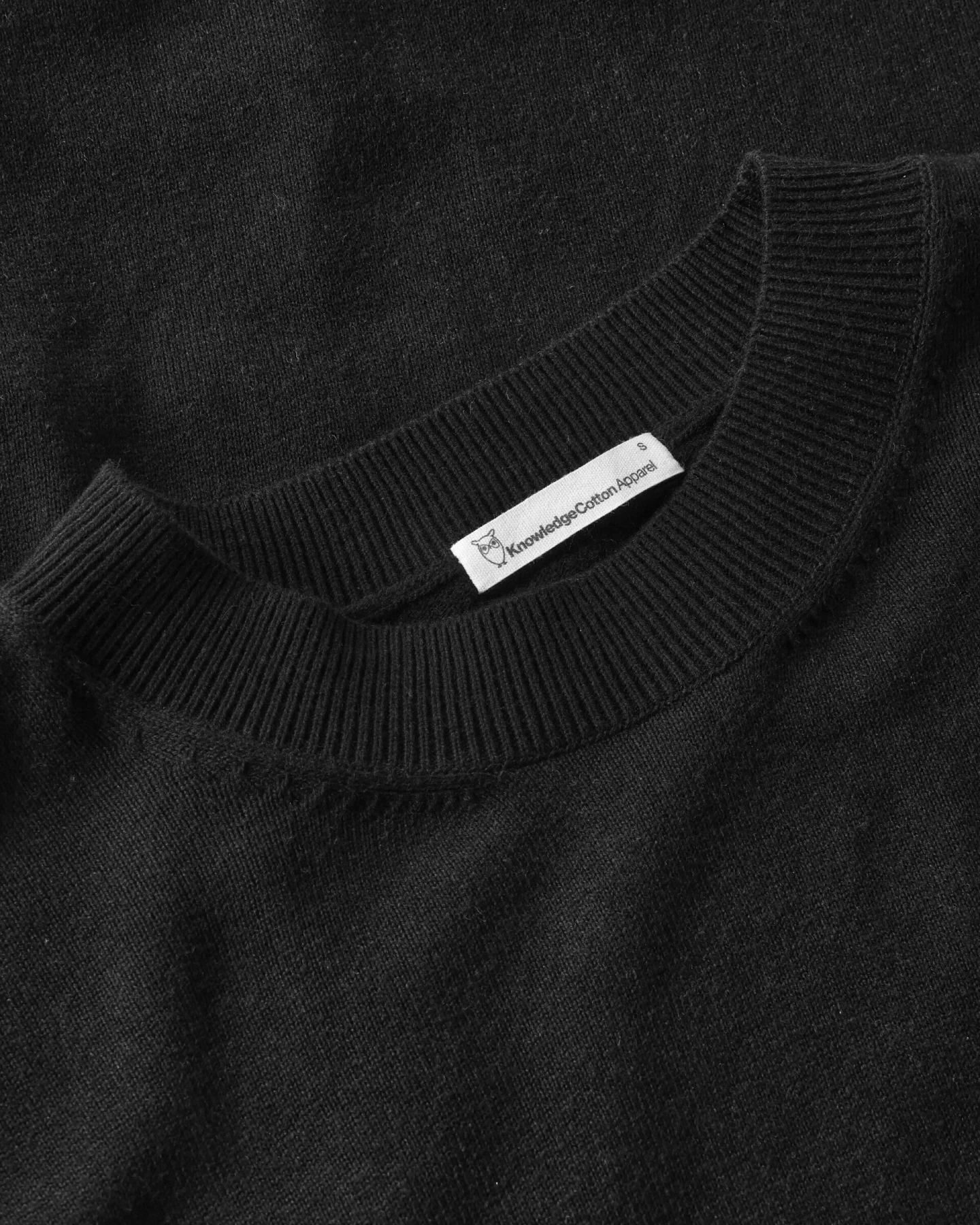 KnowledgeCotton Apparel Damen vegan Pullover-Mischung Black Jet – Ansicht 2