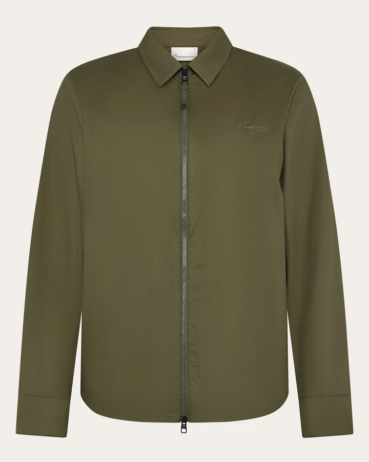 KnowledgeCotton Apparel Damen vegan Überhemd Damen Vent Ripstop 90 Burned Olive