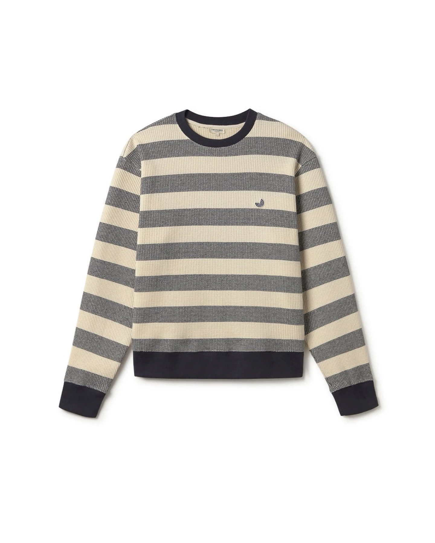 TWOTHIRDS Herren vegan Sweatshirt Garrylucas Navy/Ecru – Ansicht 2