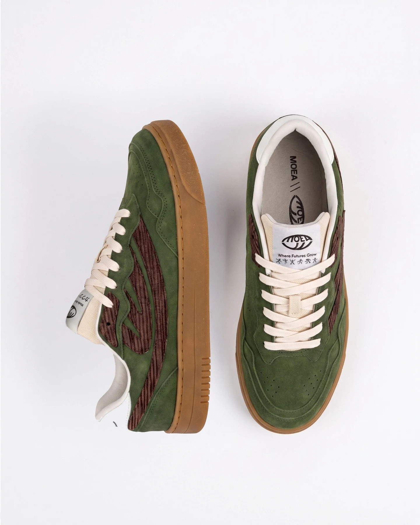 MoEa Herren vegan Sneaker Veyron Low Forest & Brown Mushroom – Ansicht 2