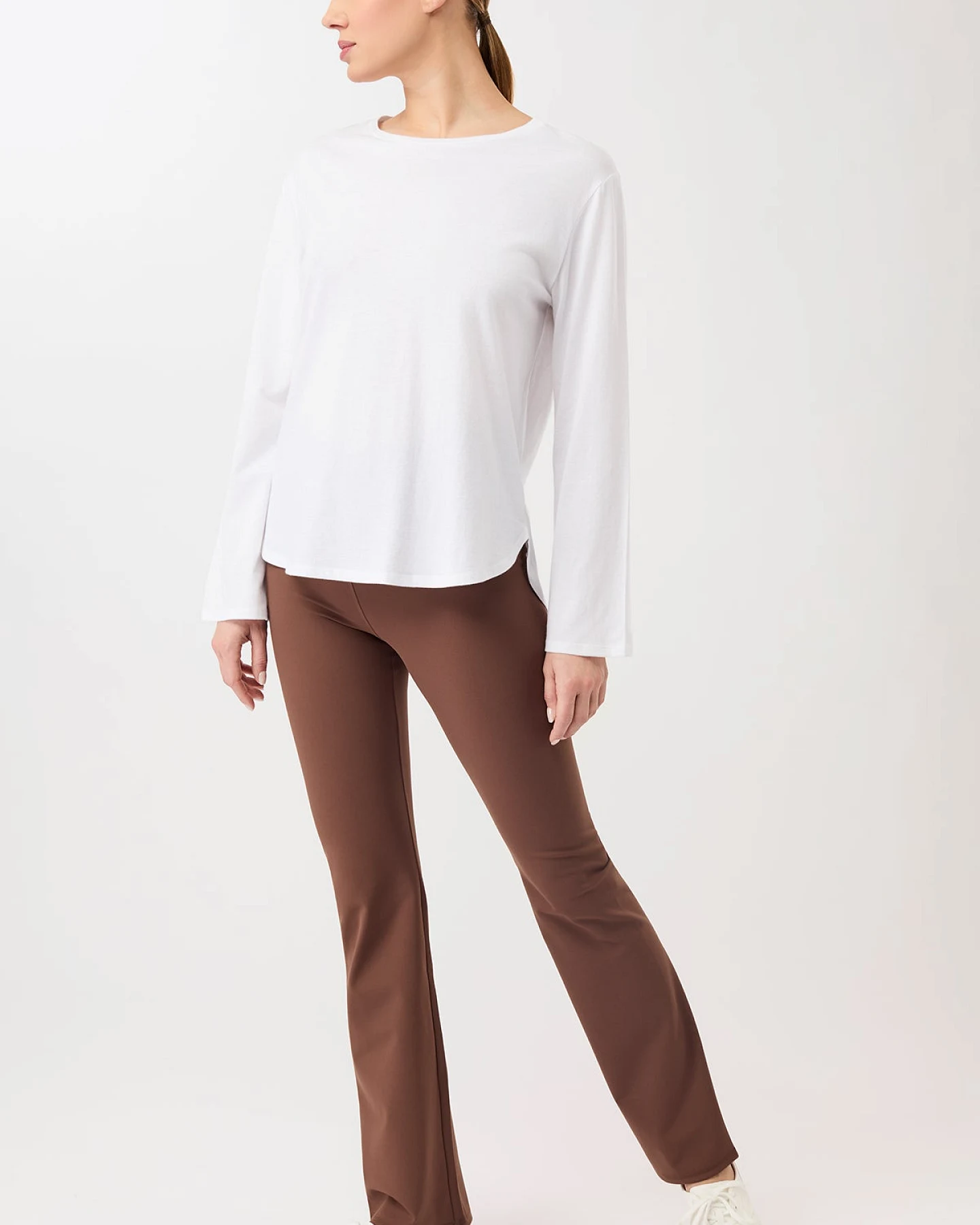 Mandala Halfmoon Longsleeve - White L – Ansicht 2