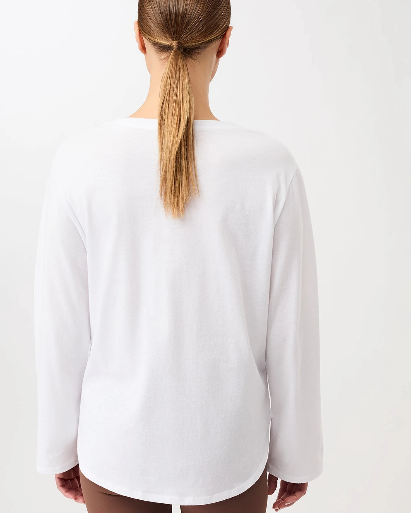Mandala Halfmoon Longsleeve - White L – Ansicht 3