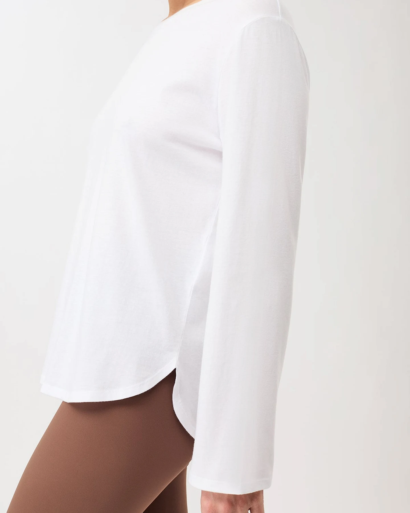 Mandala Halfmoon Longsleeve - White S – Ansicht 4