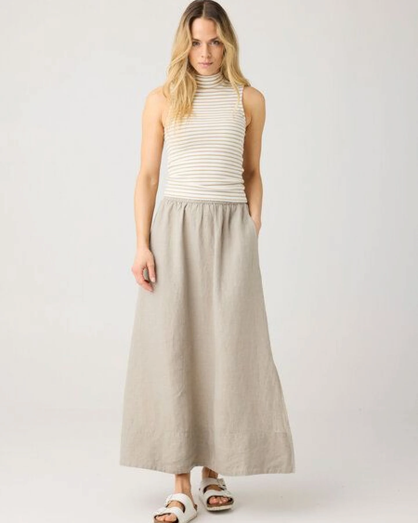 KnowledgeCotton Apparel Ripptop - High neck rib top - aus Bio-Baumwolle – Ansicht 3