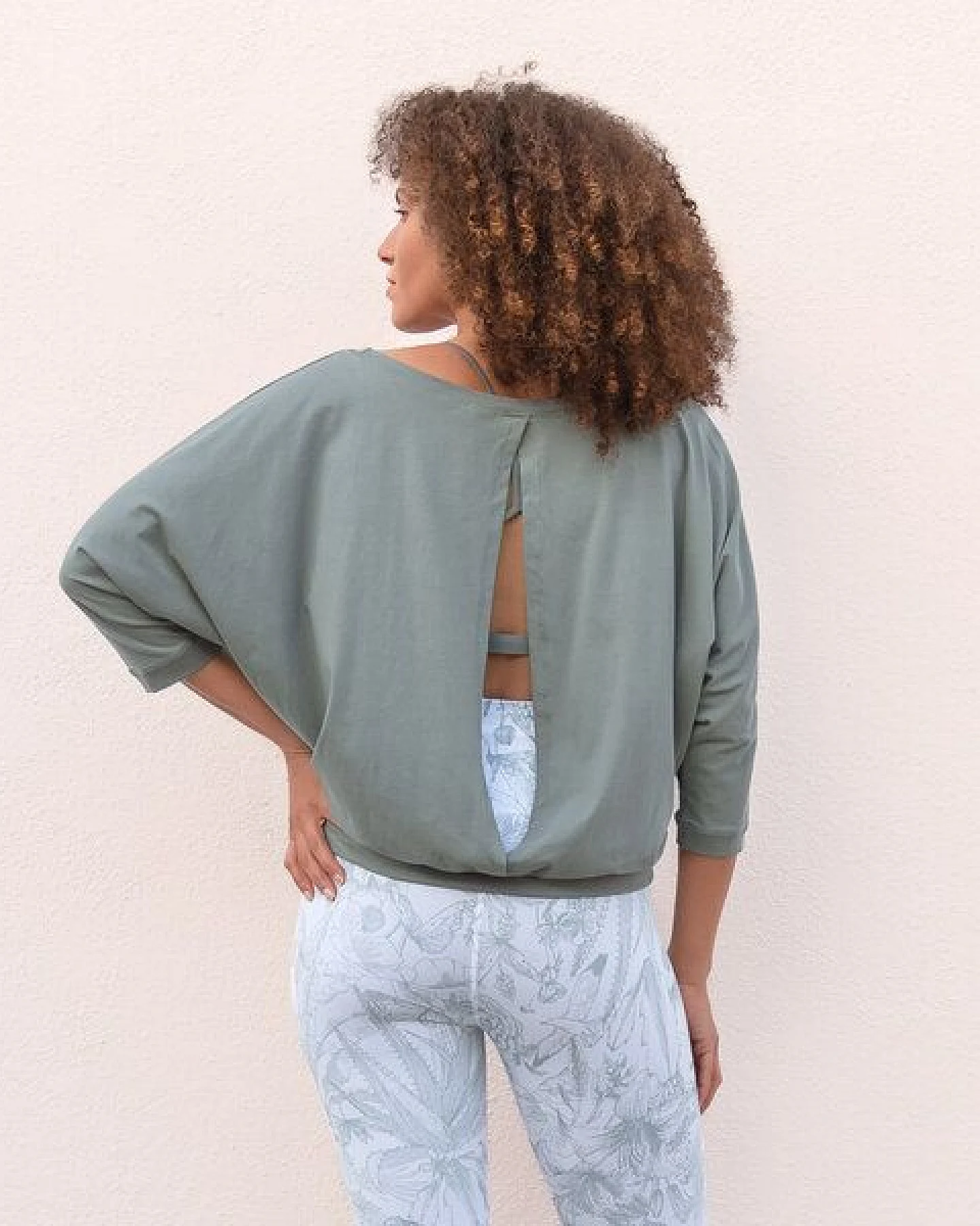 Jaya FRIDA - ¾ Shirt im lässigen loose Fit Style aus elastischem Tencel-Biobaumwoll-Mix – Ansicht 2
