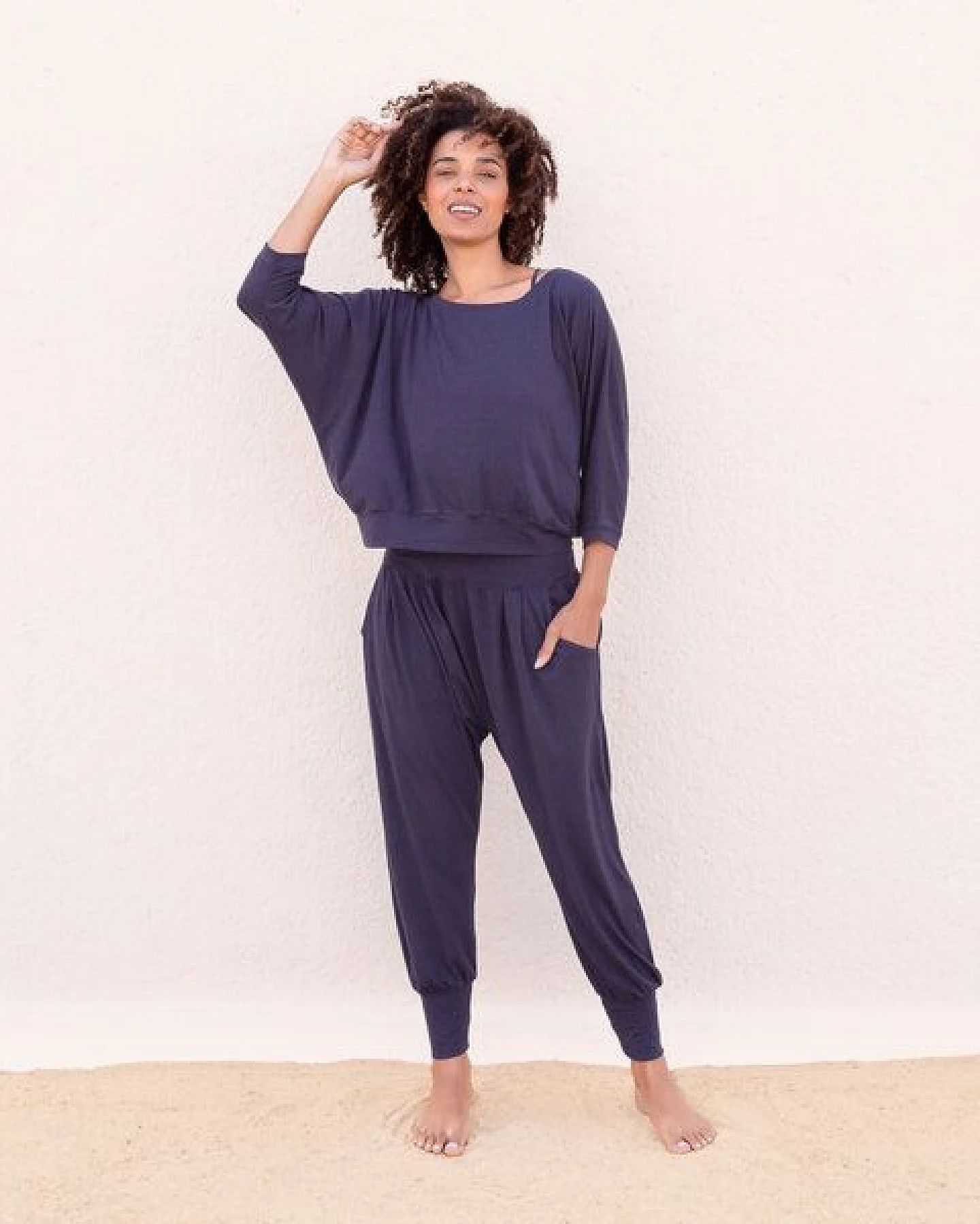 Jaya FRIDA - ¾ Shirt im lässigen loose Fit Style aus elastischem Tencel-Biobaumwoll-Mix – Ansicht 3