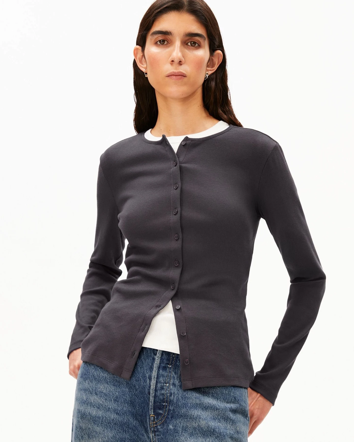 ARMEDANGELS Longsleeve RIB BUTTON – Ansicht 2