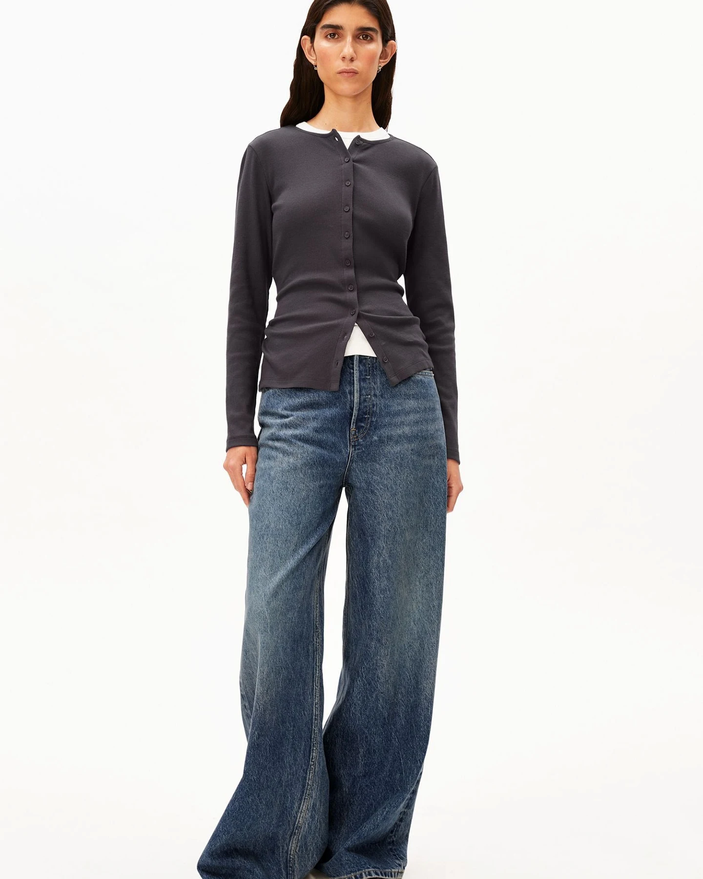 ARMEDANGELS Longsleeve RIB BUTTON – Ansicht 5