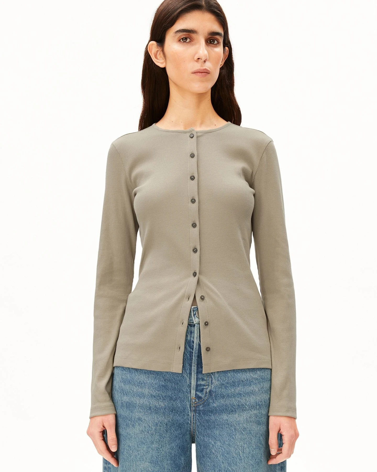 ARMEDANGELS Longsleeve RIB BUTTON – Ansicht 2