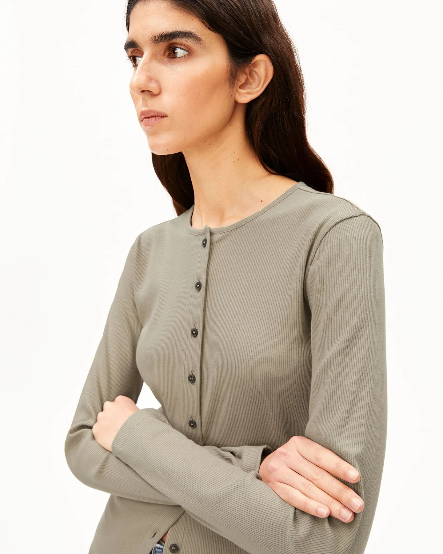 ARMEDANGELS Longsleeve RIB BUTTON – Ansicht 4