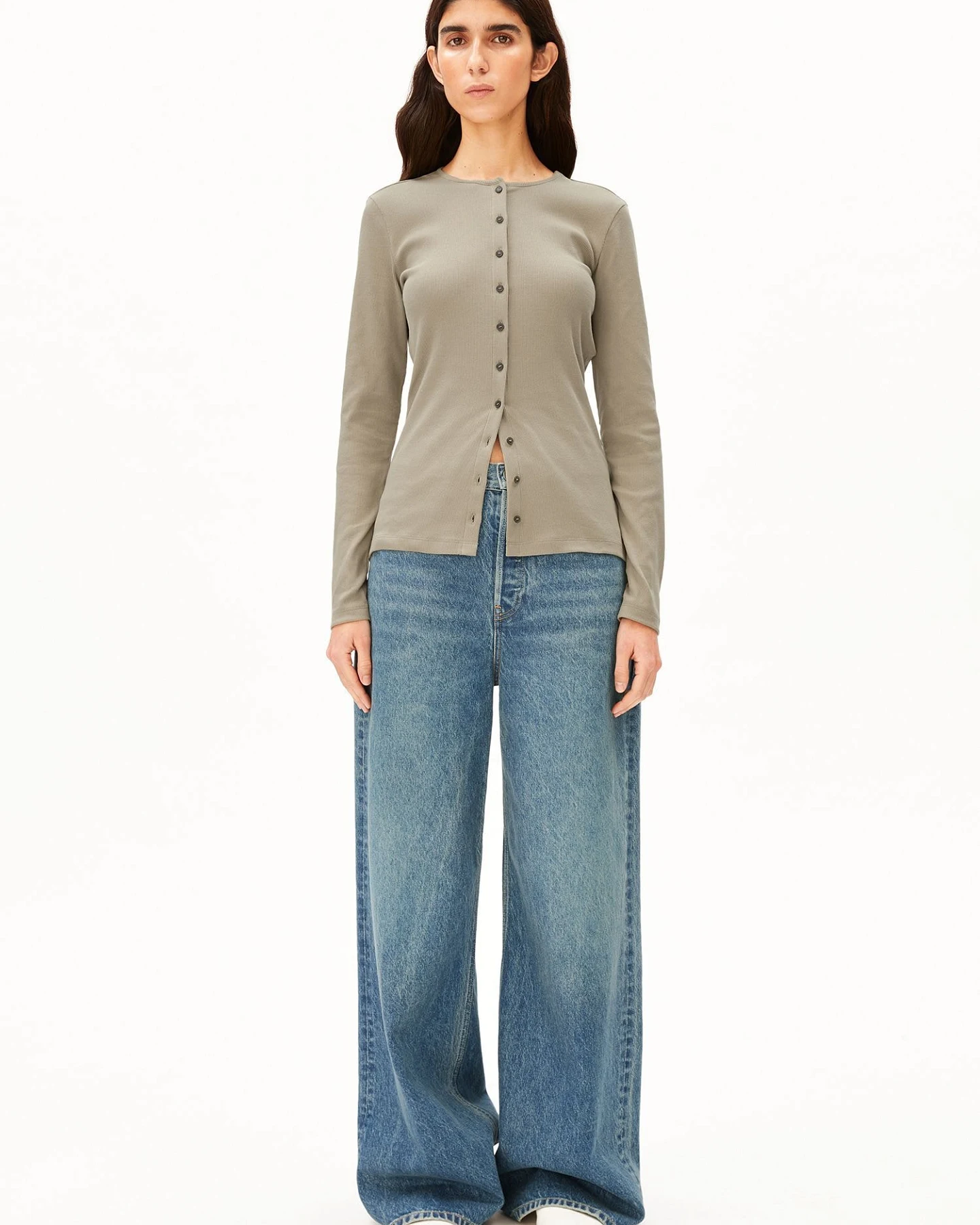 ARMEDANGELS Longsleeve RIB BUTTON – Ansicht 5