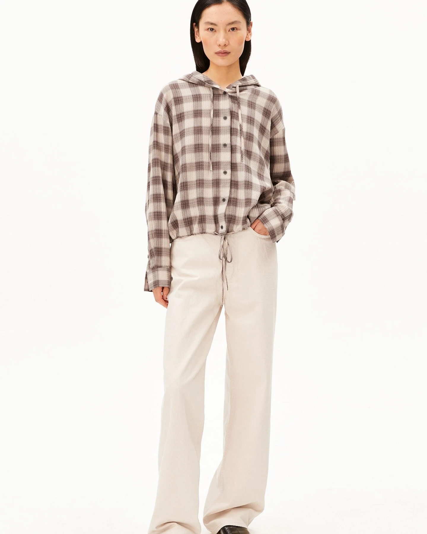 ARMEDANGELS Bluse CHECK HOODED – Ansicht 4