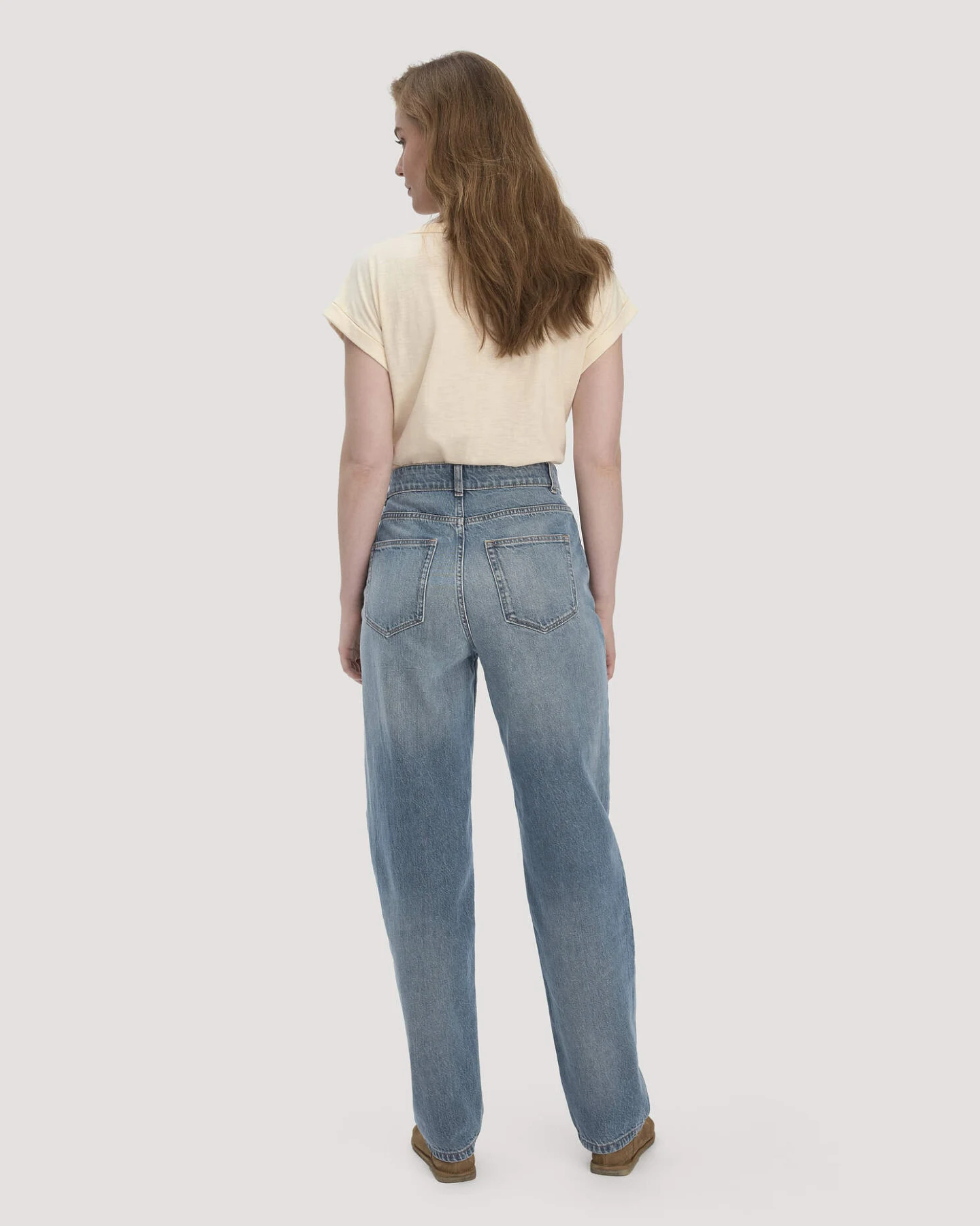 hessnatur Damen Jeans NIVA Tapered Leg aus Bio-Baumwolle - blau - Größe 26/32 – Ansicht 2