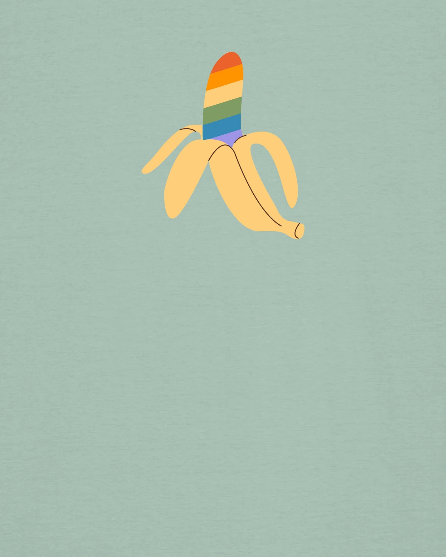 Watapparel T-Shirt Rainbow Banana – Ansicht 3