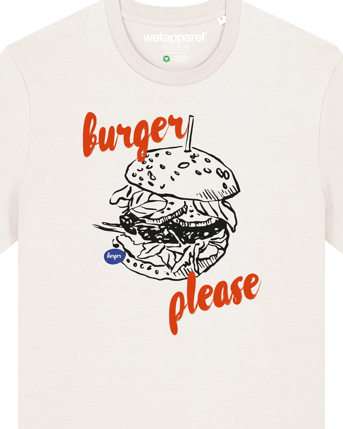 Watapparel T-Shirt Burger Please – Ansicht 3