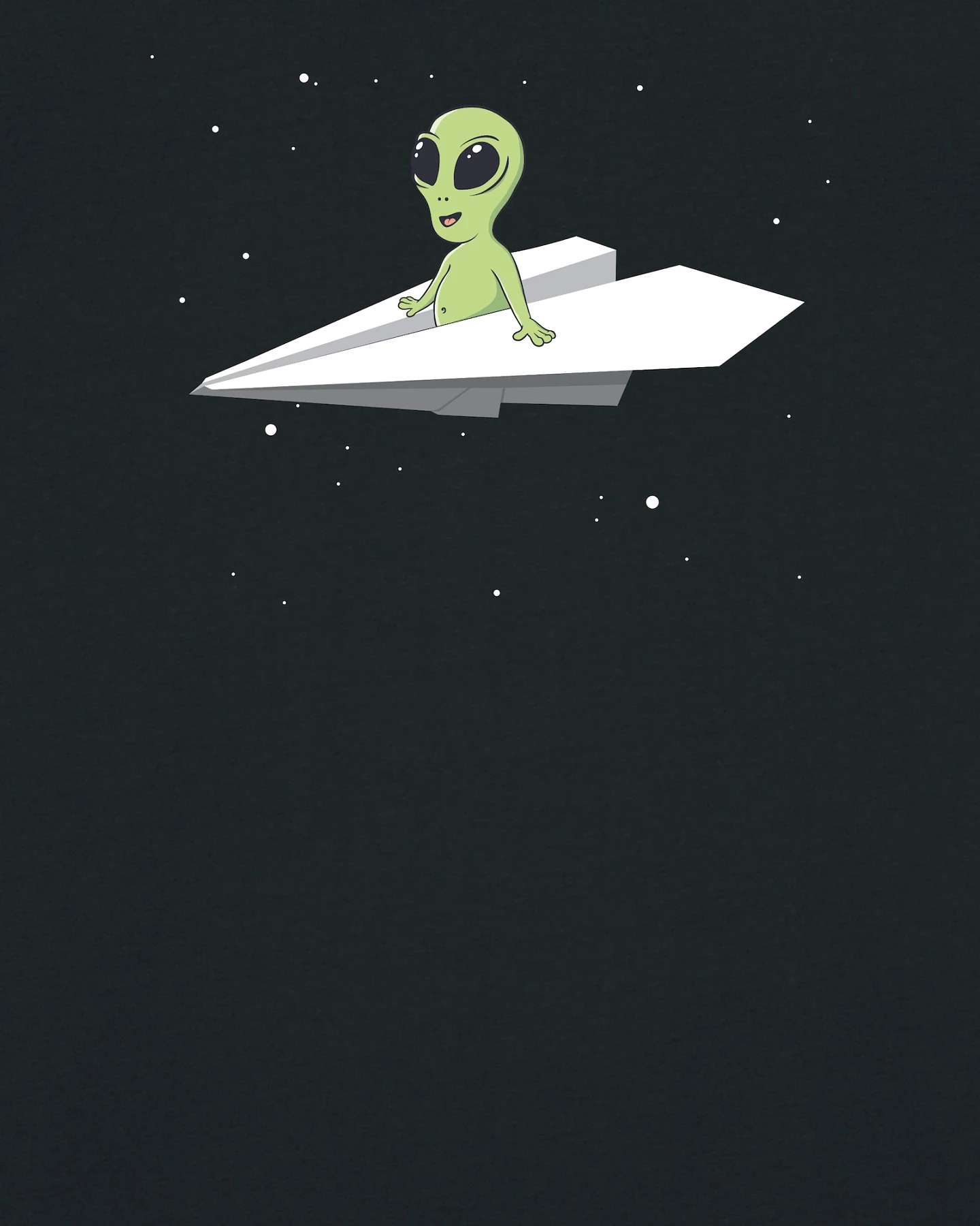 Watapparel Shirt Alien on a paper plane – Ansicht 3