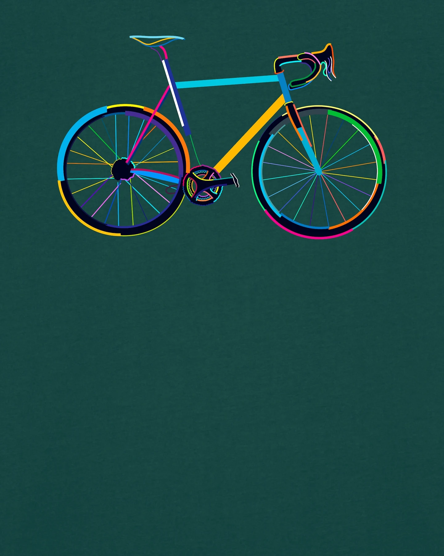 Watapparel T-Shirt Fahrrad by night – Ansicht 3