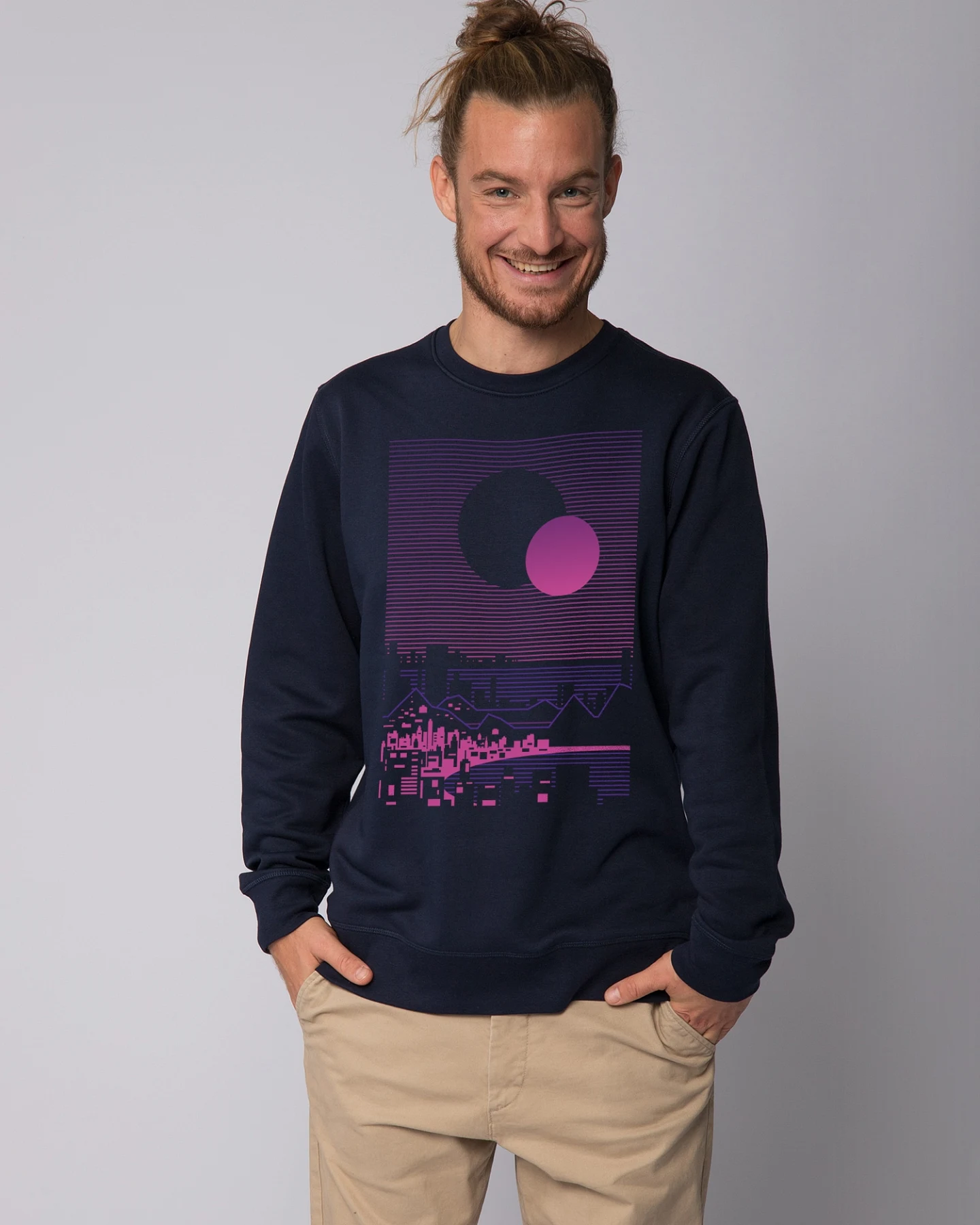 Watapparel Sweatshirt Sun and Moon Skyline – Ansicht 2