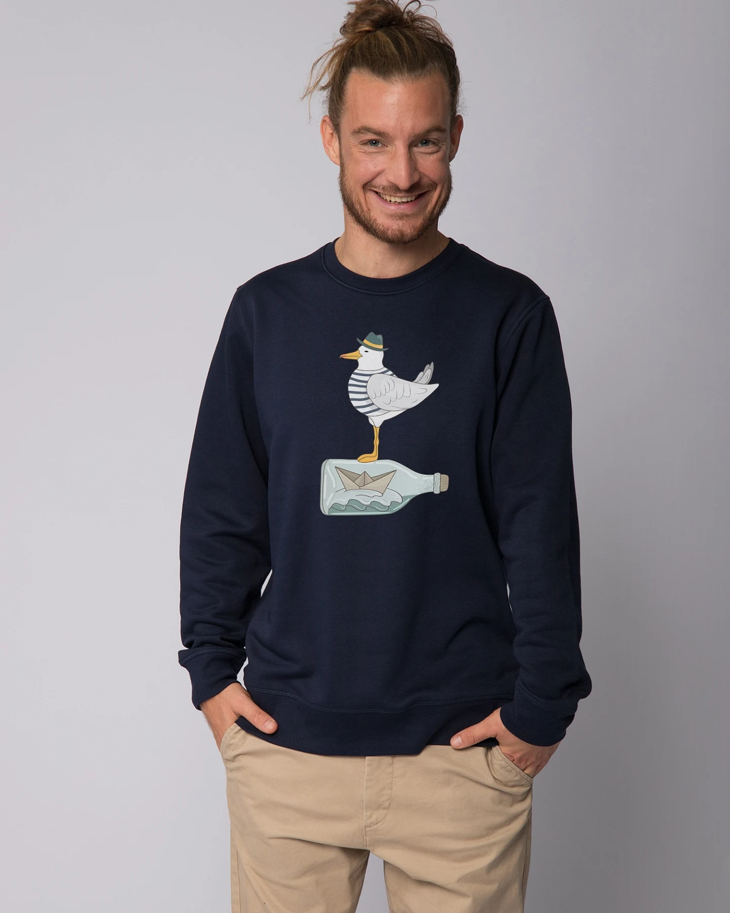 Watapparel Sweatshirt Möwe mit Hut – Ansicht 2